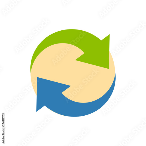 synchronization flat vector icon