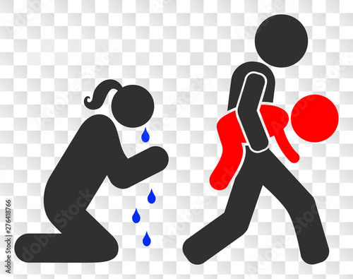 Juvenile justice and mother EPS vector pictograph. Illustration contains flat juvenile justice and mother iconic symbol on a chess transparent background.