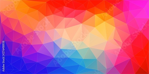 Abstract mosaic background of colourful gradient triangles