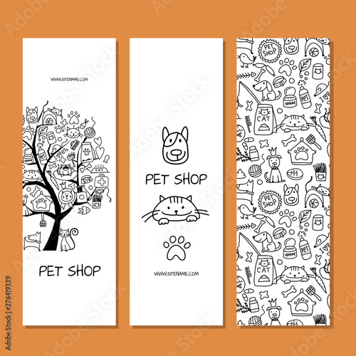 Pet shop collection, banners design