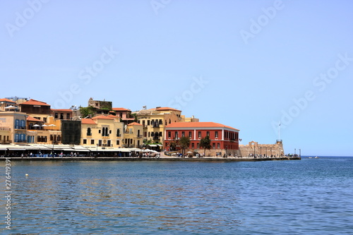 famouse venetian harbour waterfront of Chania old town, Crete, Greece © Dynamoland