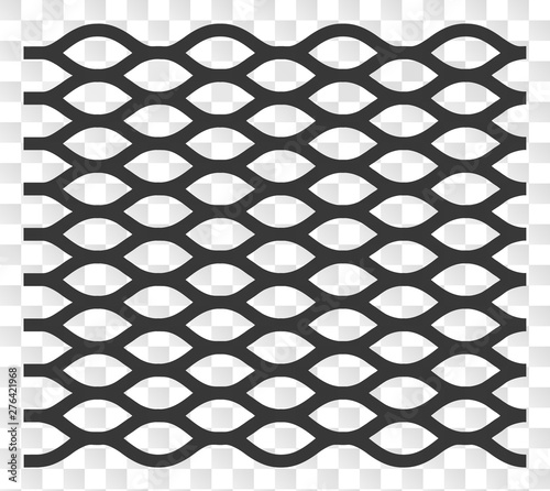 Rope mesh EPS vector pictogram. Illustration contains flat rope mesh iconic symbol on a chess transparent background.