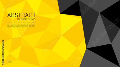 Geometric background vector, polygonal graphic, Minimal Texture, cover design, flyer template, banner, web page, book cover, advertisement, printing template, Yellow concept, decoration wallpaper.