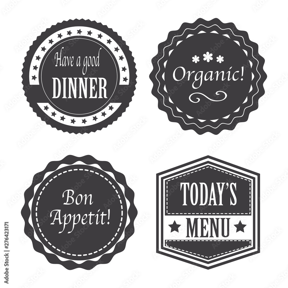 Collection of Vector Badges, Banner, Labels and Logos for Food Restaurant, Foods Shop and Catering.