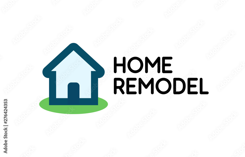 Stylish logo for the House Repair Business, the Emblem is separated from the white background in vector format. Stylish logo for the House Repair Business, the Emblem is separated from the white background in vector format.