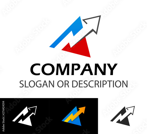 Free Download The memorable logotype illustrating success and profit. emblem for businesses such as forex markets, sports betting and statistic services. - GFXLoad