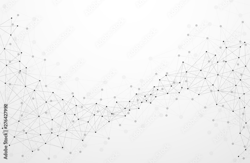 Abstract plexus technology futuristic network background with contrast level. Vector illustration