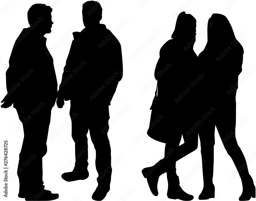Group of people. Crowd of people silhouettes. Group of people. Crowd of people silhouettes.