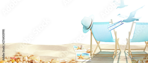 Fototapeta Naklejka Na Ścianę i Meble -  Strand Motiv mit Seemöwen