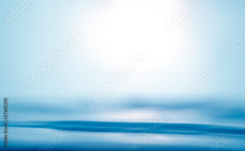 Blurred beach with bokeh sunlight wave abstract background. Vintage tone