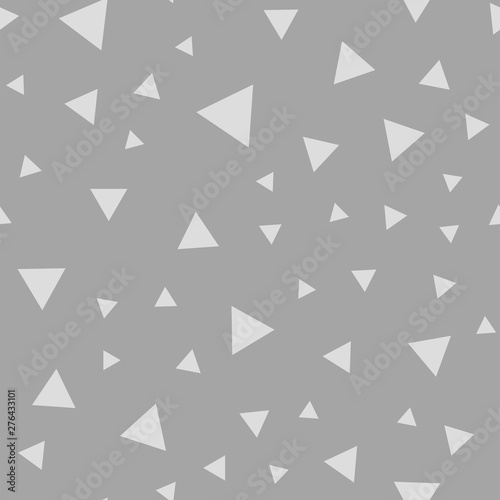 Triangles seamless pattern. Randomly distributed triangle texture background.
