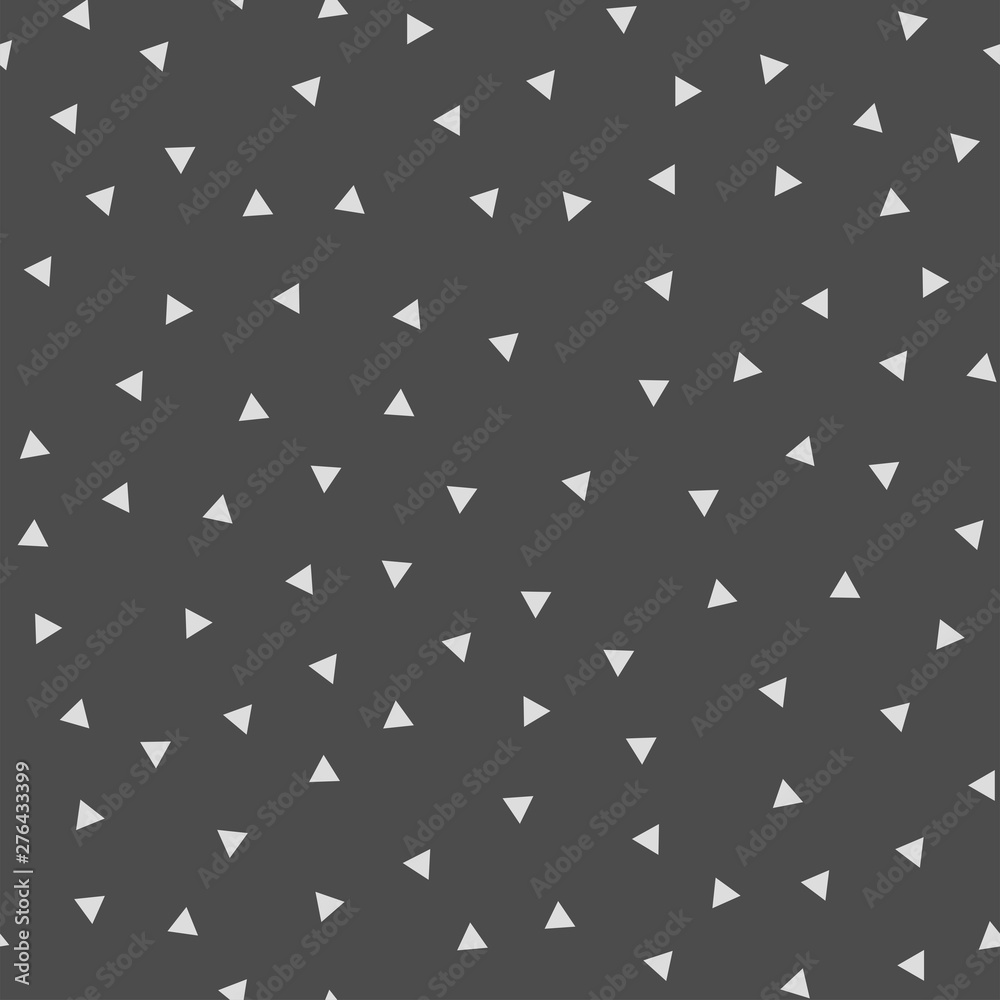 Fototapeta premium Triangles seamless pattern. Randomly distributed triangle texture background.