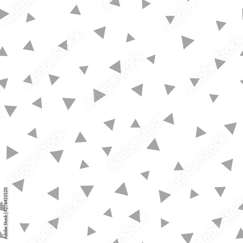Triangles seamless pattern. Randomly distributed triangle texture background.