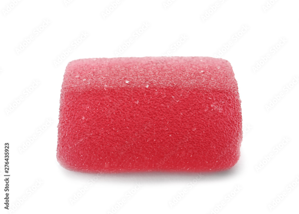 Bright delicious jelly candy on white background Bright delicious jelly candy on white background