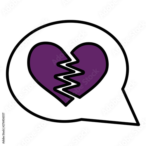 heart broken romance talk bubble