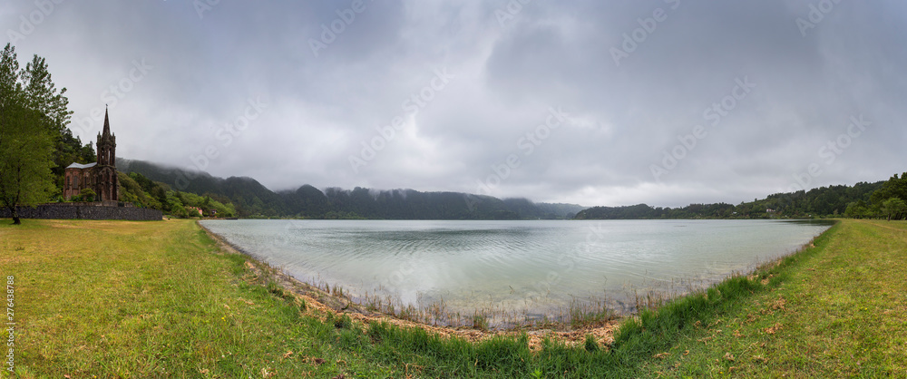 Furnas lagoon in São Miguel island, Azores, Portugal