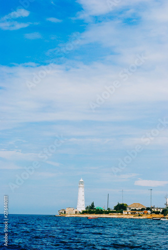 lighthouse and blue sky