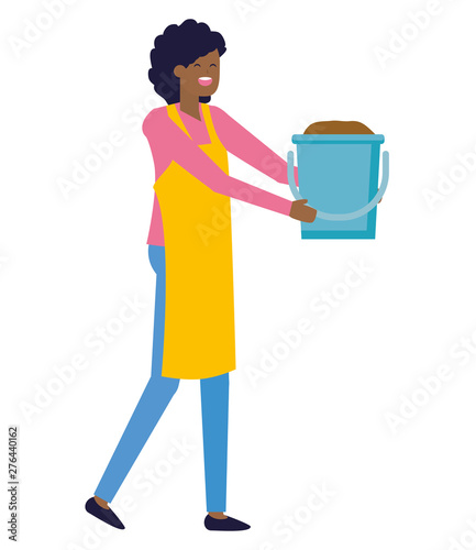 gardener woman work gardening design
