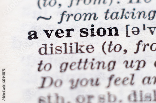 Definition of word aversion