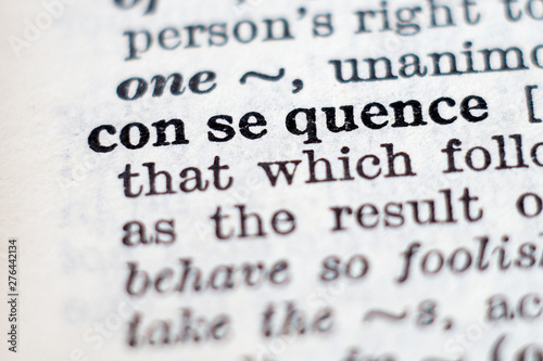 Definition of word consequence