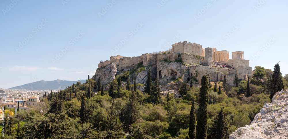 Acropolis hill in Athens Greece