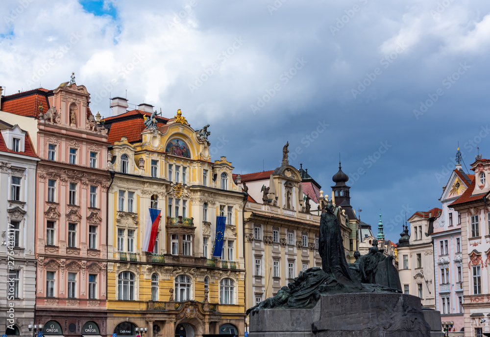 Colorful buildings in Old Town Square in Prague