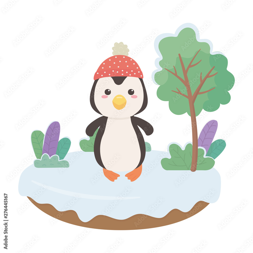 Penguin cartoon with hat design Penguin cartoon with hat design