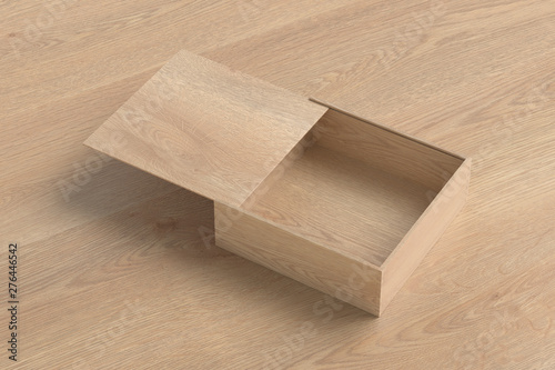 Wooden square boxes with sliding lid