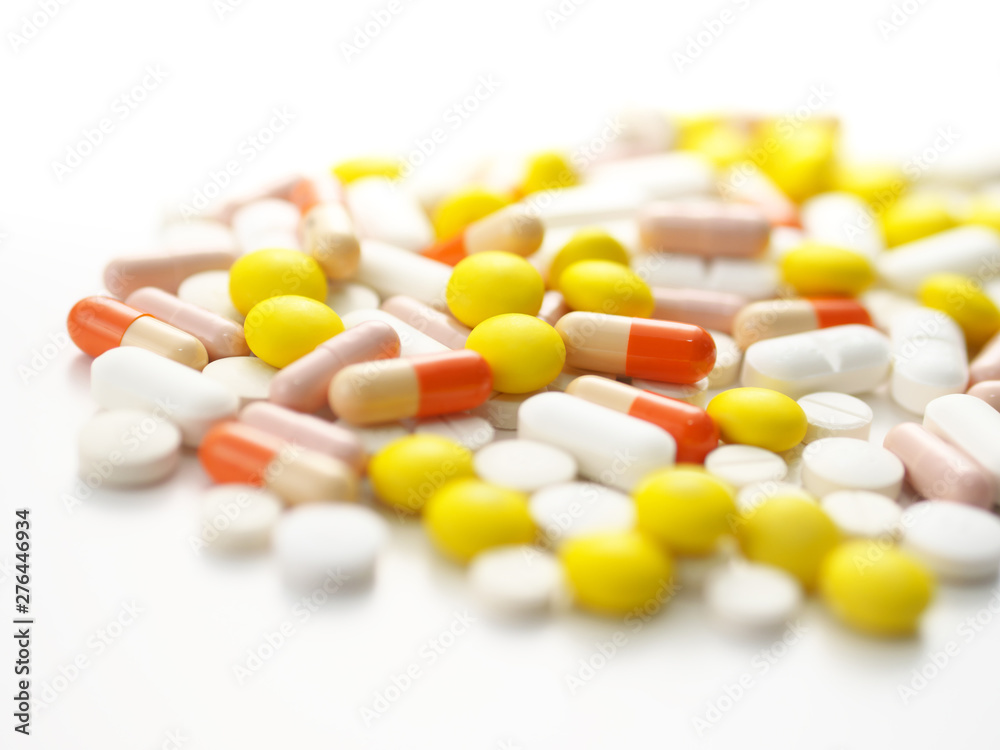 Pills on white background Pills on white background