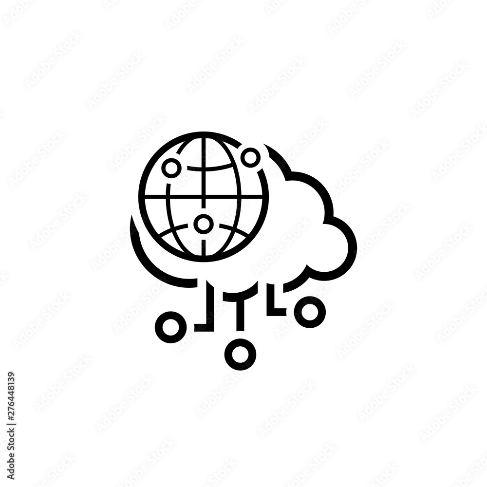 Simple Global Access Vector Icon Simple Global Access Vector Icon