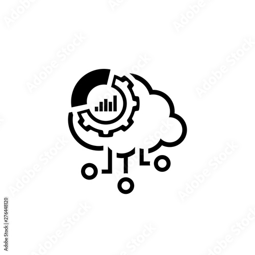 Simple Cloud Perfomance Vector Icon