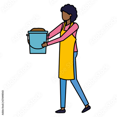 gardener woman work gardening design