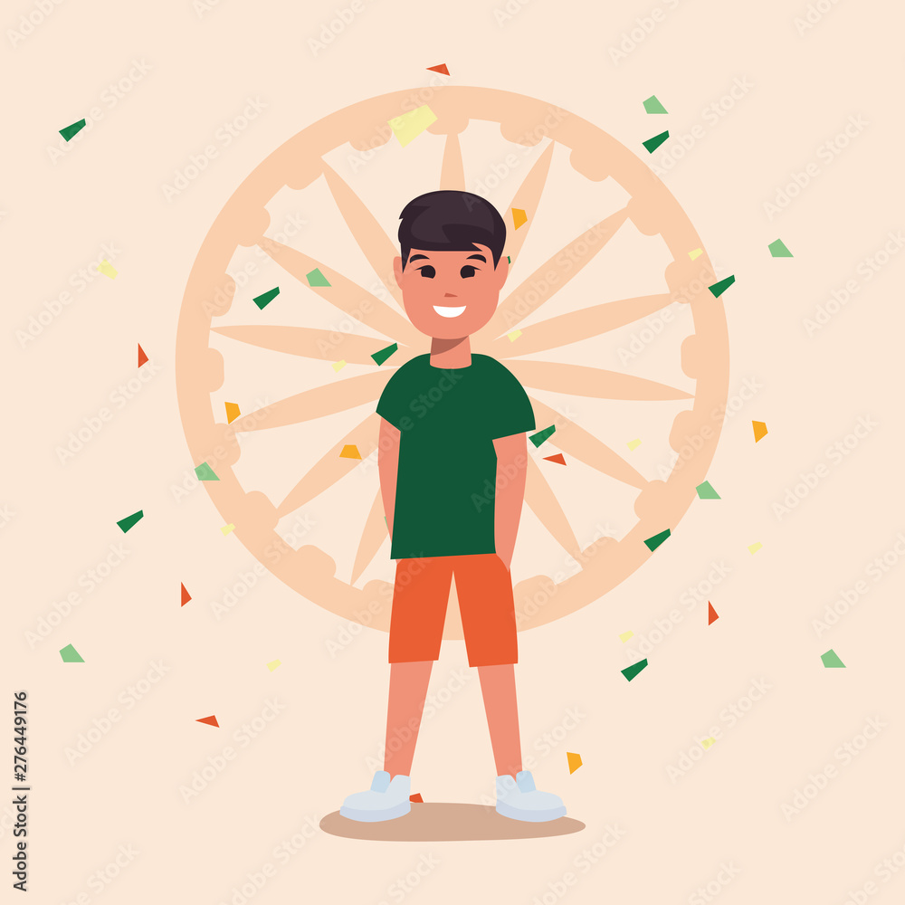 indian happy independence day vector ilustration