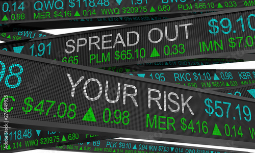 Принти на полотні Spread Out Your Risk Diversify Portfolio Stock Market Investment 3d Illustration