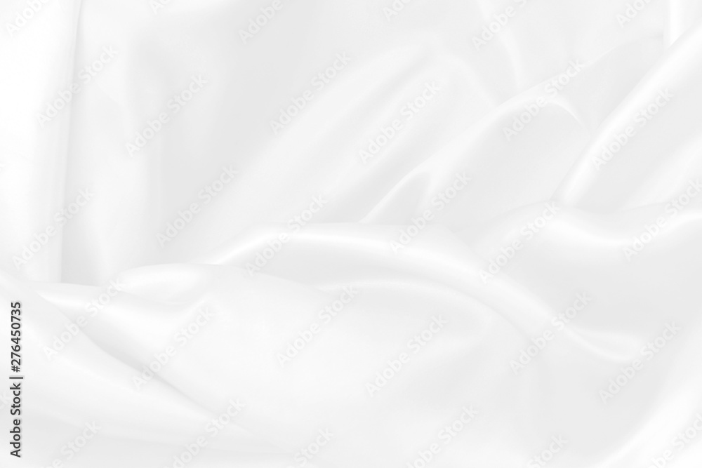 Obraz premium White fabric background abstract with waves. soft focus