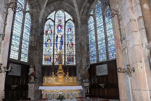 Ville de Langres - Cathédrale Saint Mammes construite au 12 eme siecle - Vue de l'intérieur  - France photo