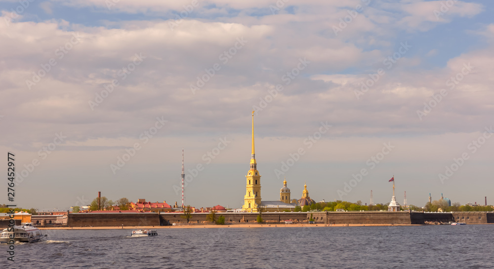 The Peter and Paul Fortress, founded by Peter the Great, St. Petersburg, Russia.