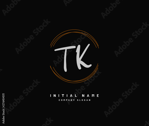 Free Download T K TK Beauty vector initial logo, handwriting logo of initial signature, wedding, fashion, jewerly, boutique, floral and botanical with creative template for any company or business. - GFXLoad