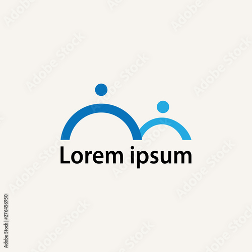 Cloud people Logo. Cloud Logo. modern design