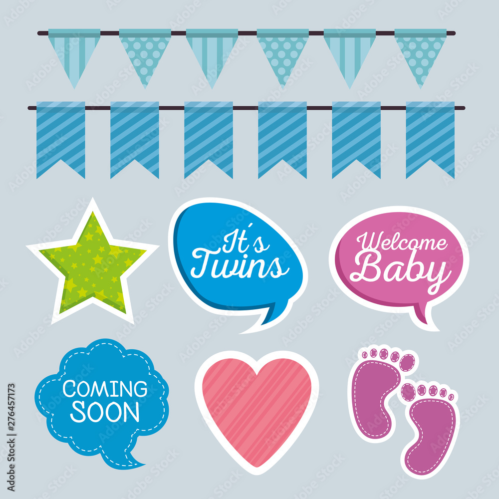 set of baby shower cute decoration set of baby shower cute decoration