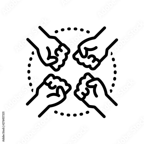 Принти на полотні Black line icon for team