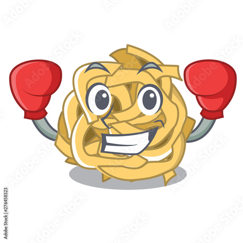 Boxing fettucine isolated with in the mascot
