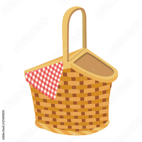 Isolated picnic basket design vector illustrator