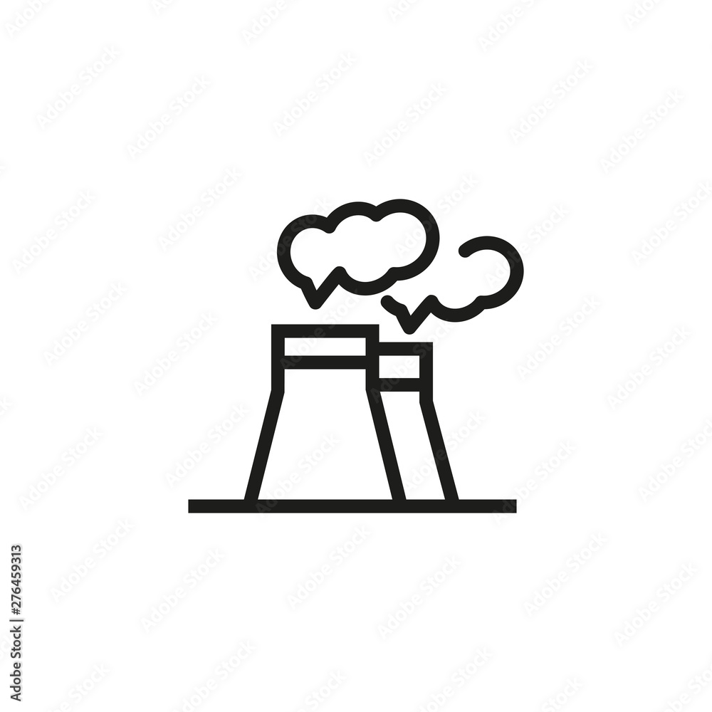 Power plant line icon Stock Vector | Adobe Stock
