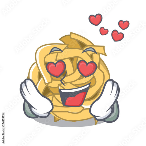 In love fettuccine is cooked in character pan