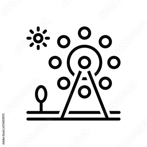 Black line icon for playground 