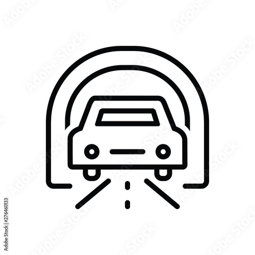 Black line icon for underground 