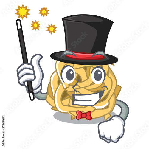 Magician fettuccine is put on cartoon board