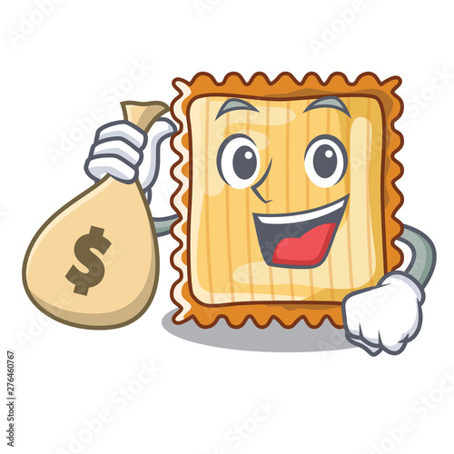 With money bag lasagne is put on character pan
