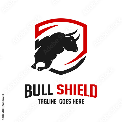 bull head logo design template